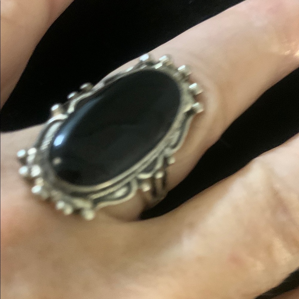 Elegant Black Silver Ring Bogo